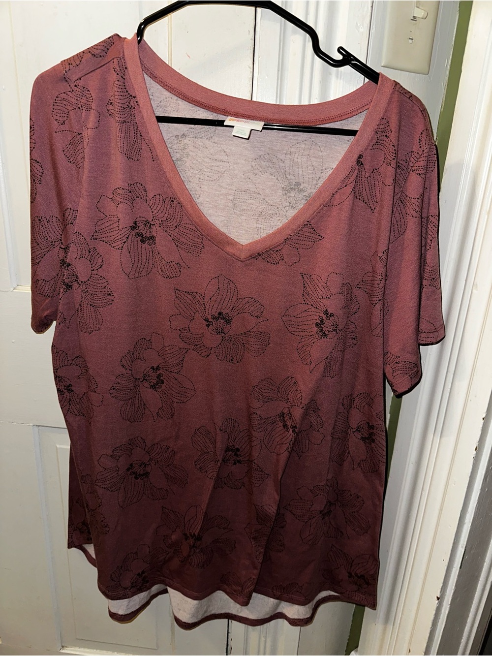 Women's Lularor V-Neck Floral Short Sleeve